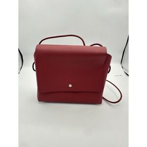 Encarnita Origami- Leather Handbag Wine Color Crossbody Recycle Leather